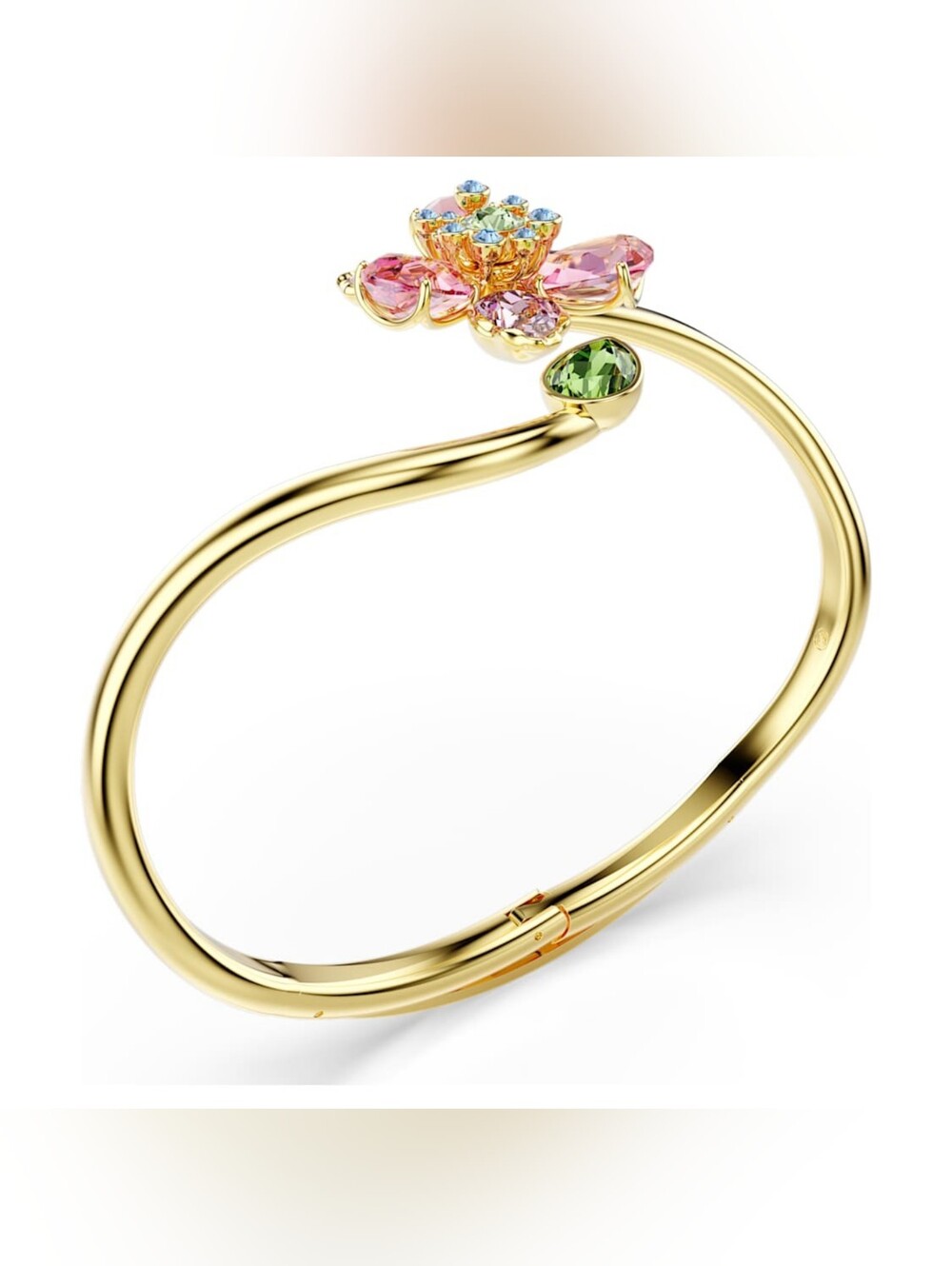 Swarovski Idyllia Bangle – Gold Tone, Multicolor Crystals, Mixed Cut - Picture 7 of 16